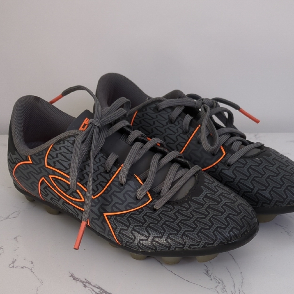 Under Armour Gray and Orange Soccer Cleats